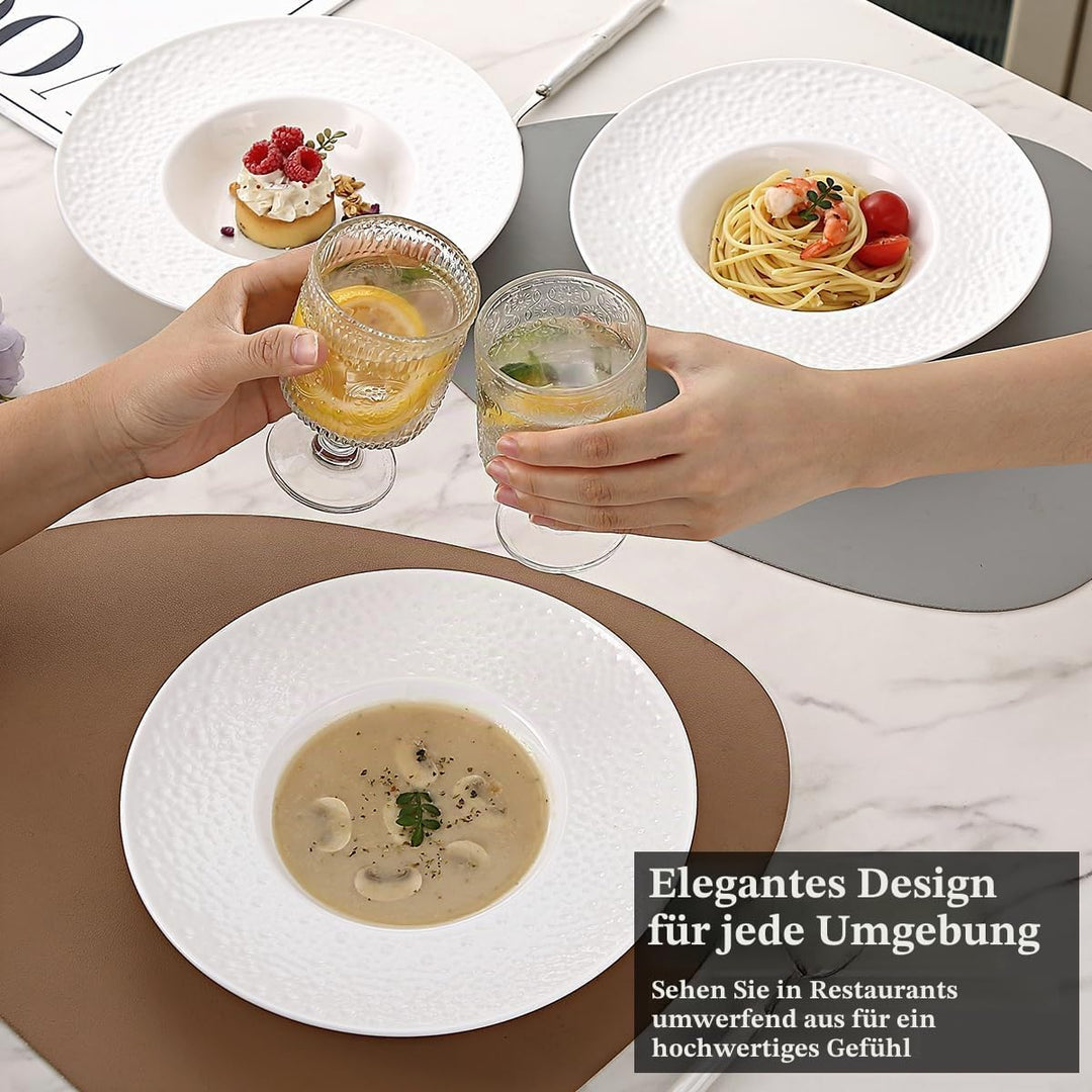 Berglander Suppenschalen Set mit 6, wiederverwendbare 260ml Kunststoff-Multipurpose-Teller für Pilzs