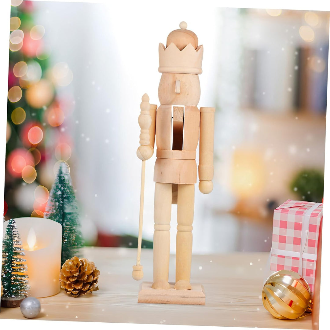 Garneck Selbstgemacht Nussknacker Holz Rohling 38cm Unbemalt Weihnachtsdeko Bastelset Für Kreative H