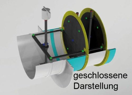 Verbrennungsluftsystem mit Doppelklappe 125mm VLS Ø125mm, Ø125mm