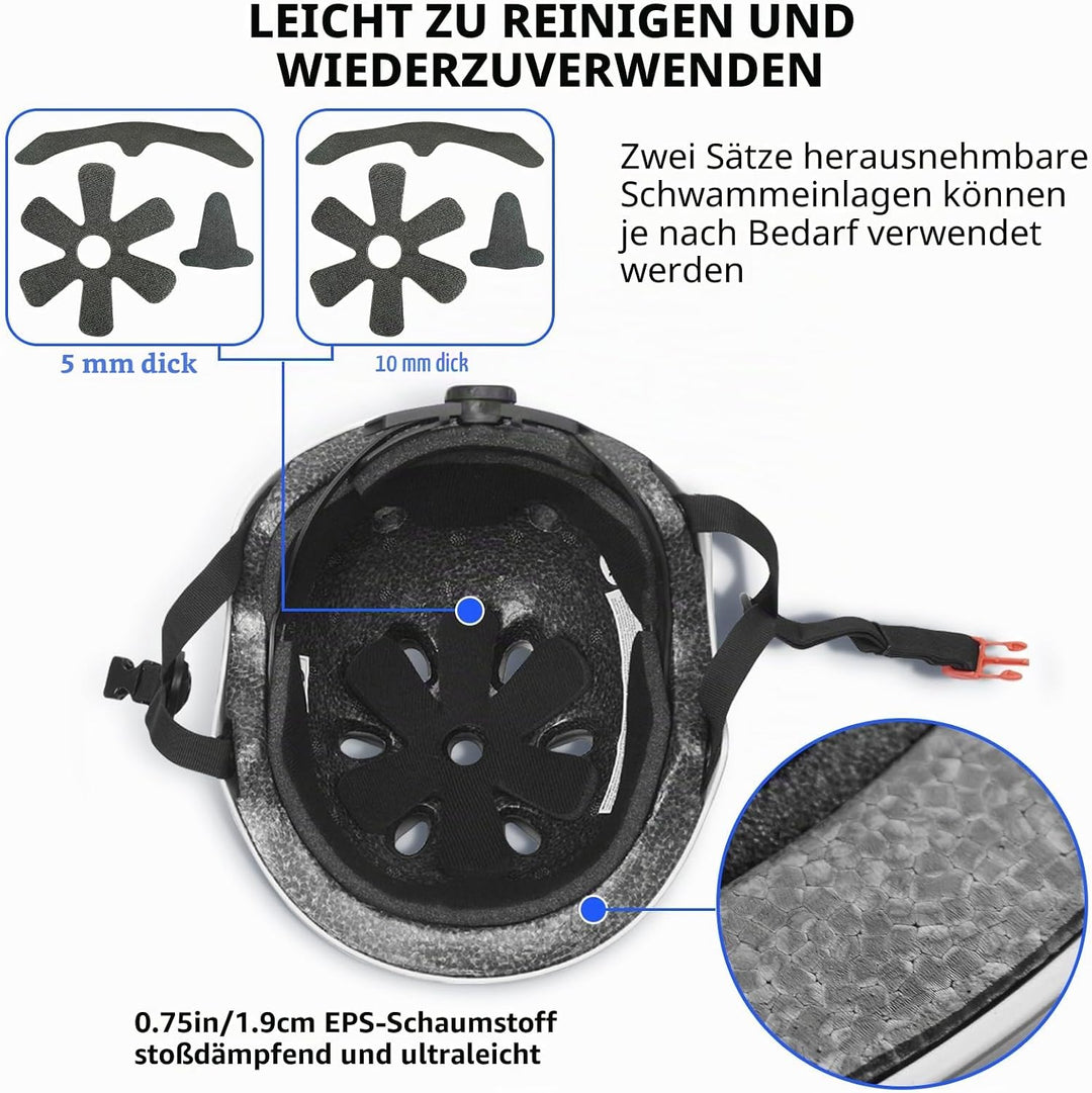 KORIMEFA Kinder Fahrradhelm Kinderhelm Skaterhelm Verstellbar für 3 Jahre Junge CE-Zertifizierung fü
