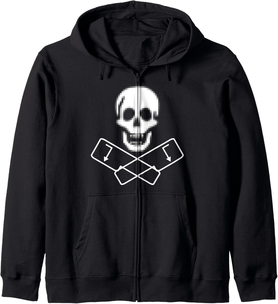Enter Taste Pixel Schädel Totenkopfflagge Piraten Hacker Kapuzenjacke