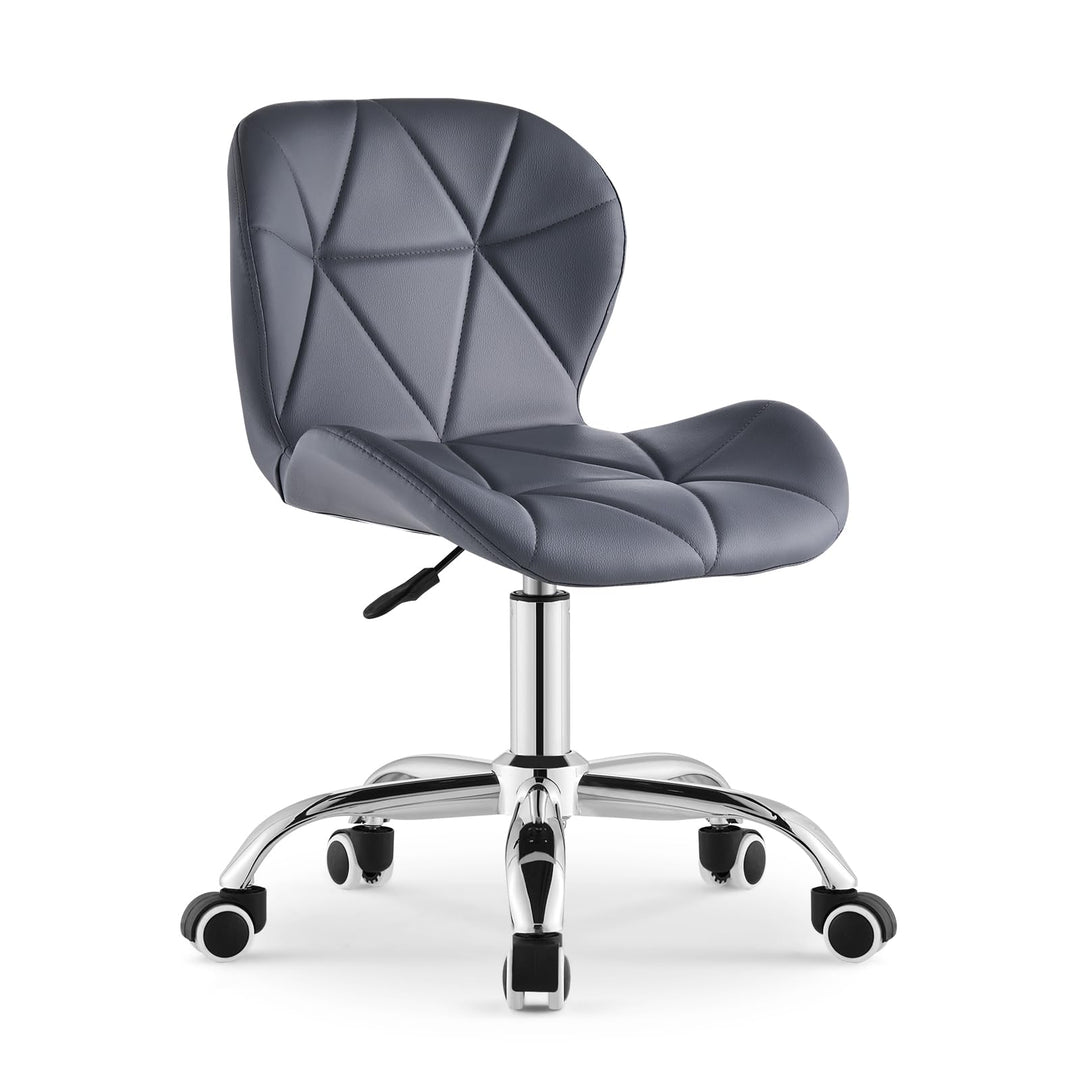 TUKAILAI Bürostuhl Ergonomisch aus Kunstleder, Verstellbar Schreibtischstuhl Drehstuhl Computerstuhl