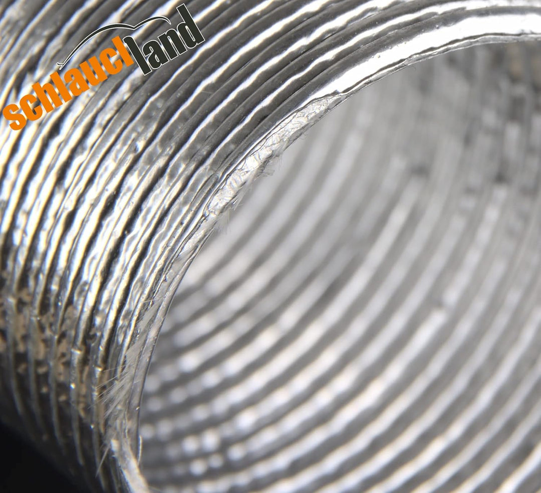 1 Stück | Alu Hitzeschutzrohr 1m ID-Ø 30mm alu-blank Hitzschutzschlauch | VIELE GRÖSSEN 10-100mm | S