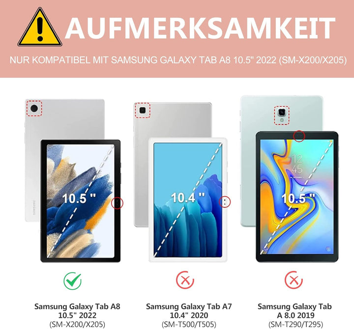 Tastatur für Samsung Galaxy Tab S9FE/S10FE 10.9", Hülle Tastatur Galaxy Tab S9/S10FE 2025 con Touchp
