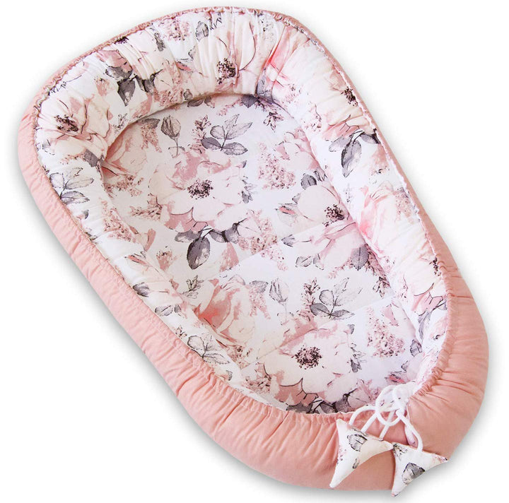 PIMKO Babynest Babynestchen für Baby Kuschelnest 2-seitig Babykokon für Säuglinge und Neugeborene Ba