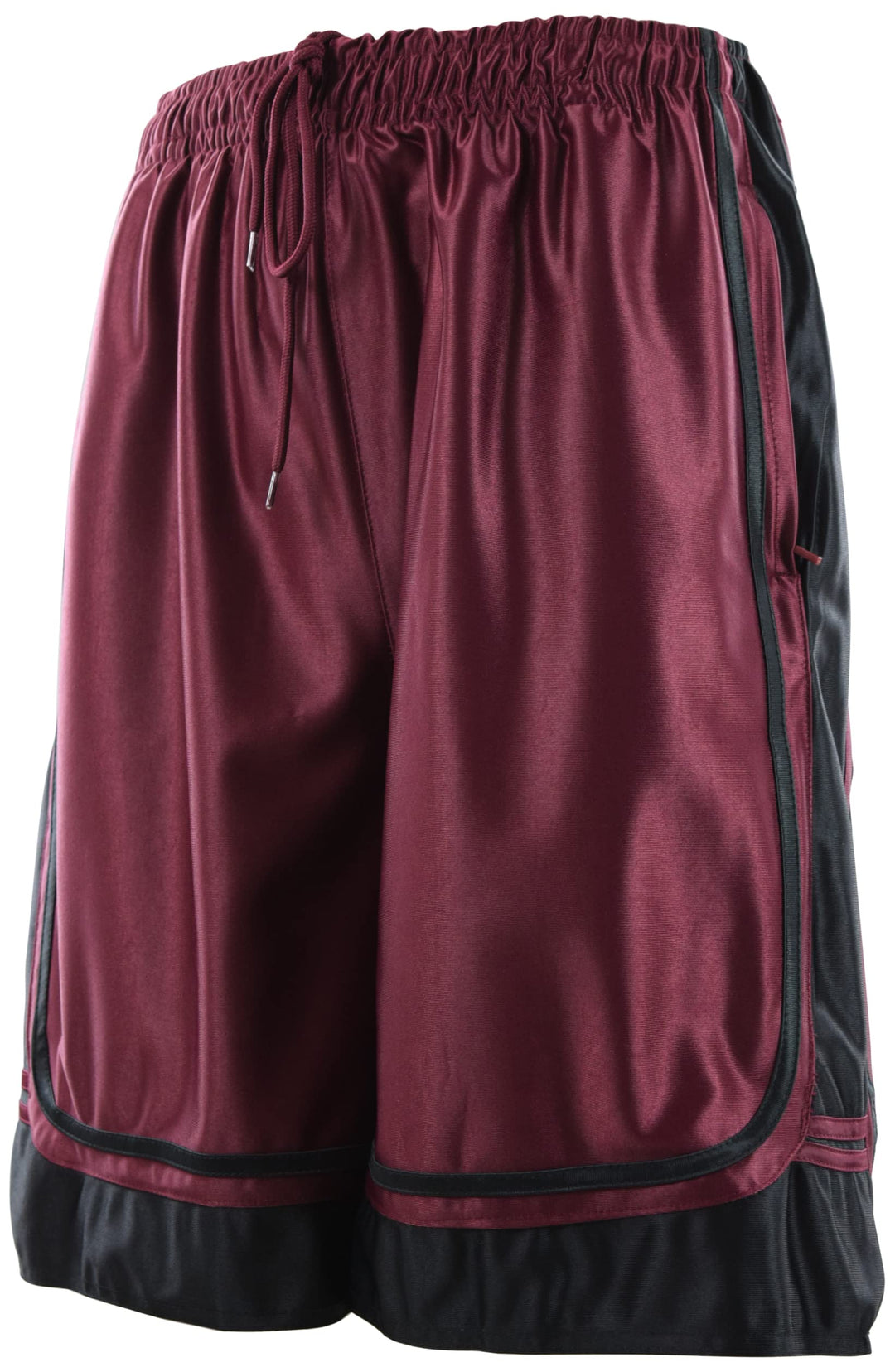Herren-Basketball-Shorts mit Reissverschlusstaschen 3XL 609-burgunderrot, 3XL 609-burgunderrot