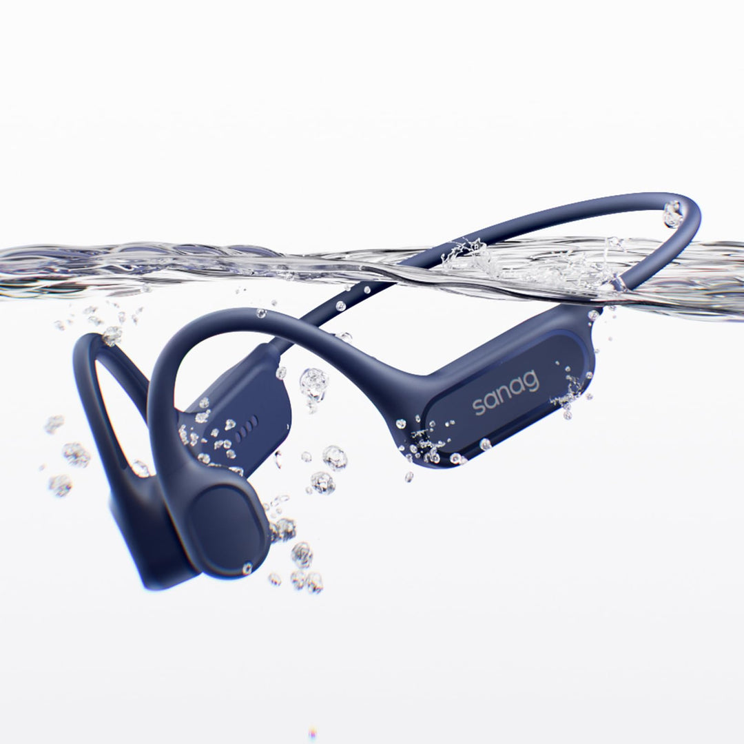 Sanag B33S Knochenschall Kopfhörer Schwimmen, IPX8 Wasserdichte Bluetooth Open Ear Kopfhörer mit Mik