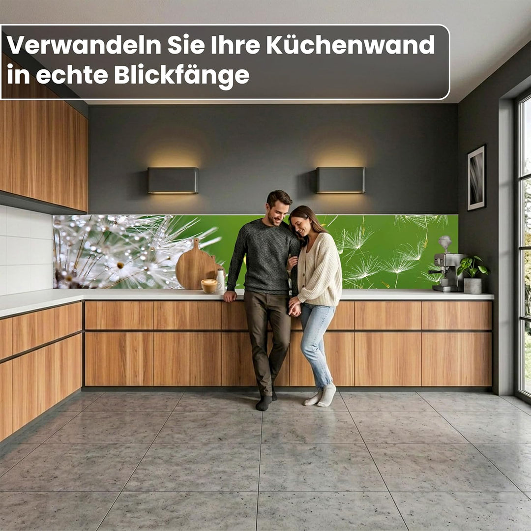 DIMEX Küchenrückwand Folie selbstklebend LÖWENZAHN | Klebefolie - Dekofolie - Spritzschutz für Küche