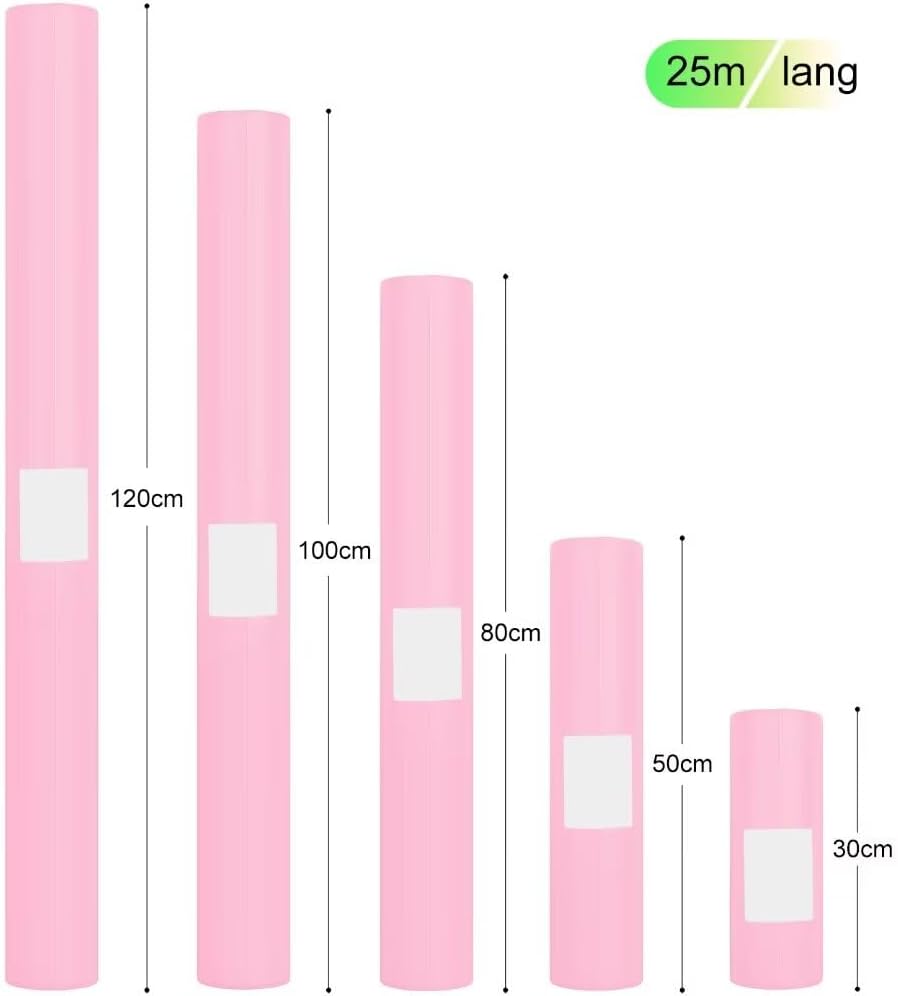 Tischdeckenrolle, 1 × 25M, Rosa, Einweg Vlies Stoffähnlich Tischdecke Rolle, Meterware Tischtuchroll