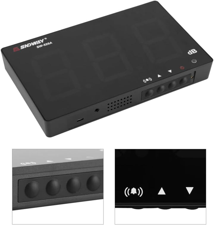 Lazmin 30~130 dB Schallpegelmesser, digitaler Dezibelmesser mit 9,6-Zoll-LCD-Display, Genauigkeit 1,