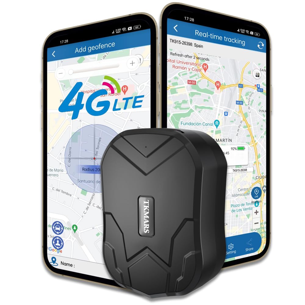 TKMARS 4G GPS Ortungsgerät für Auto ohne ABO, mit 20000-mAh Akku, Langer Standby-Zeit, magnetischem,