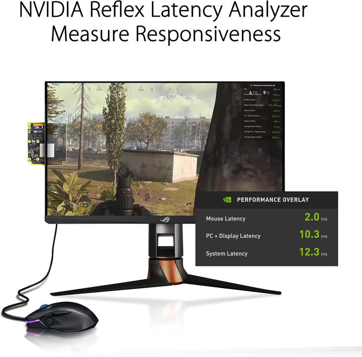 ASUS ROG Swift PG259QNR | 24.5 Zoll Full HD Gaming Monitor | 360 Hz, 1ms GtG, G-Sync kompatibel, Ref