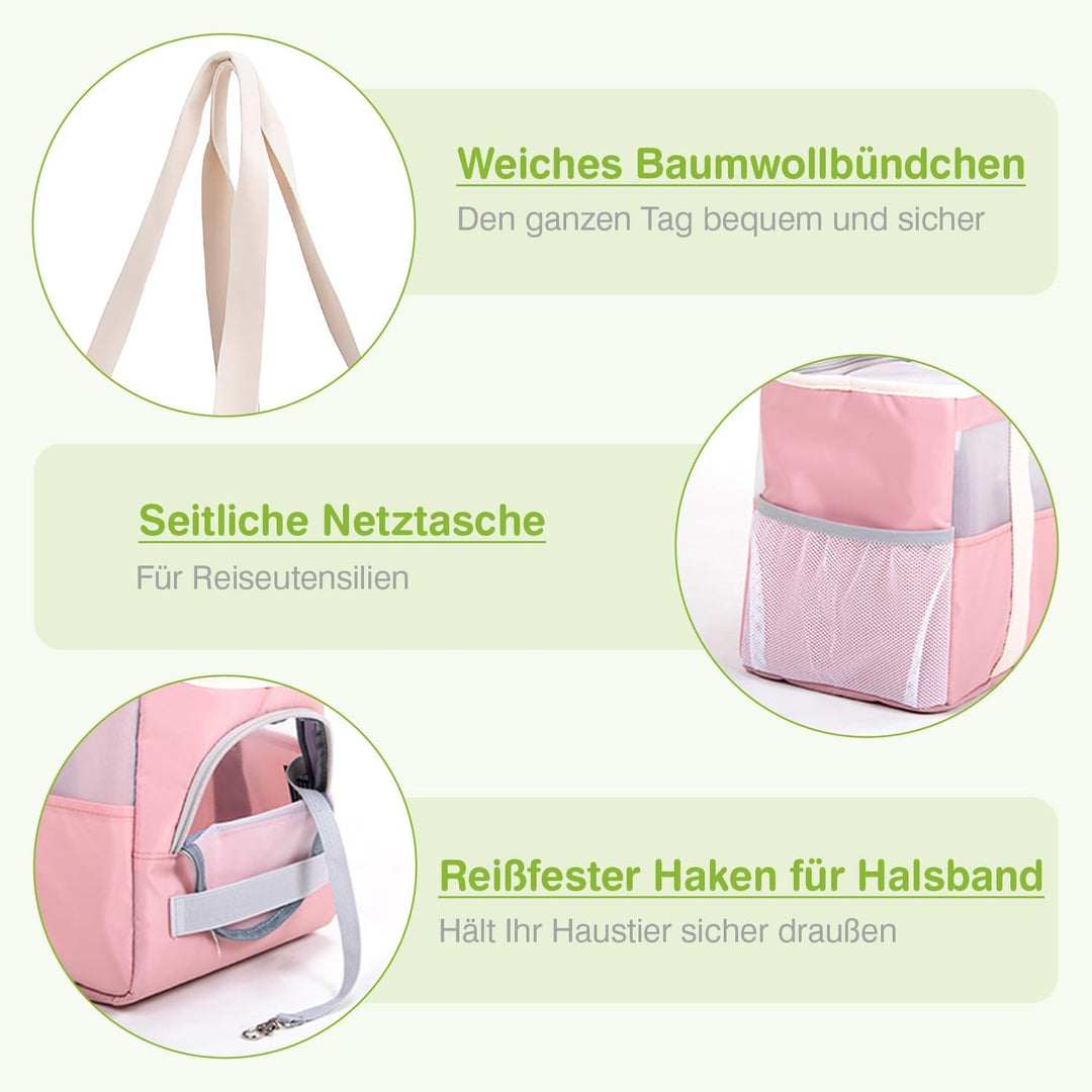 ALLSOPETS Hundetragetasche Haustier Tragetasche für Hunde und Katzen Atmungsaktiv Hundetasche mit He
