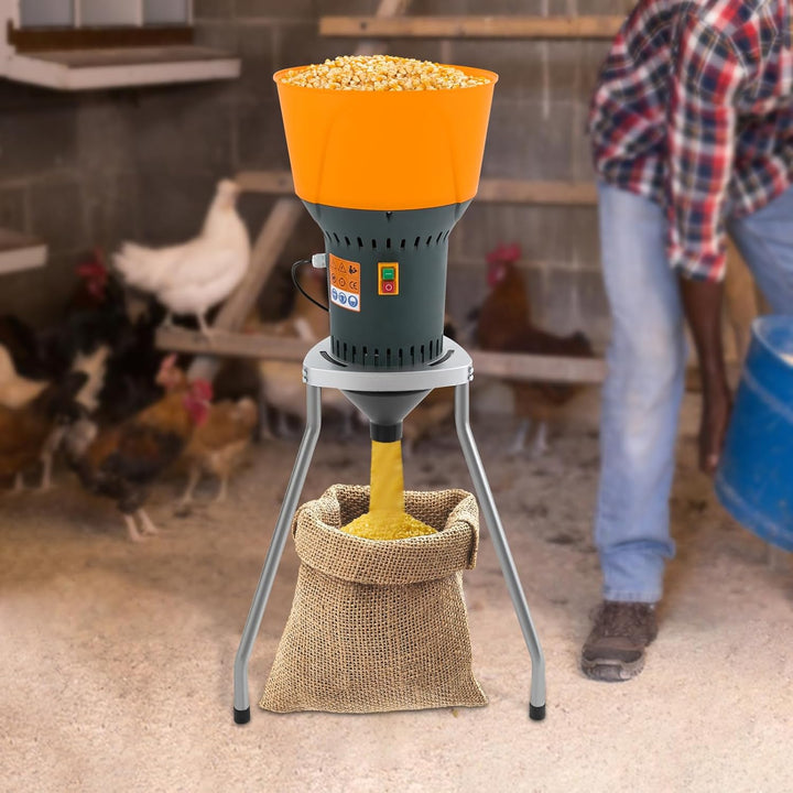 Elektrische Getreidemühle mit 5 Sieben, 50L Elektrische Maismühle, Trockengetreidemühle für Weizen,