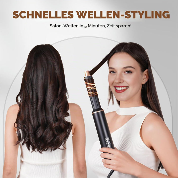 Airstyler 5 in 1 Hairstyler mit Air Lockenstab Föhn Heissluftbürste Haarstyling Geräte Föhnbürste Wa