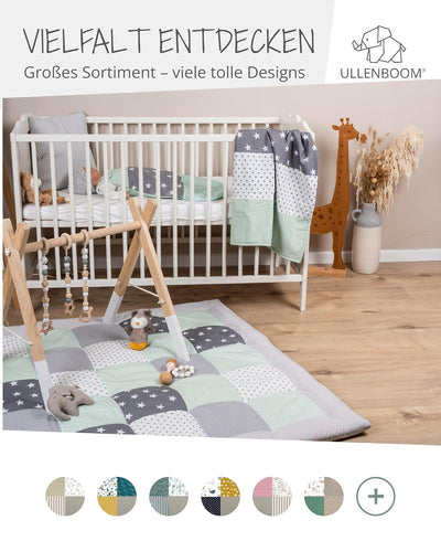 ULLENBOOM Sommerschlafsack Baby Mint Grau (Made in EU) - Aus OEKO-TEX Materialien - 0,5 TOG, Schlafs