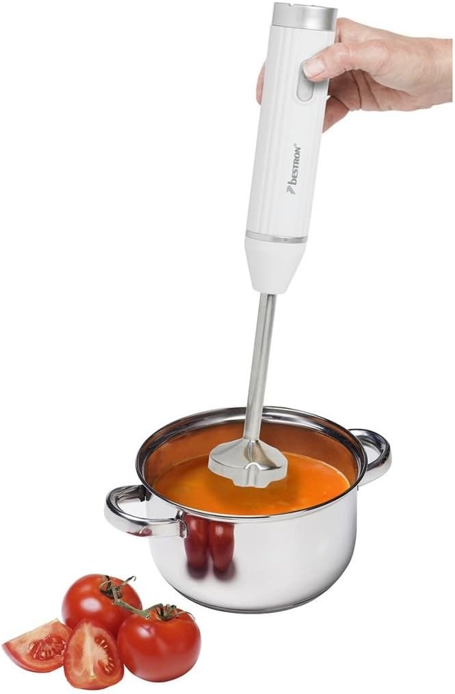 Bestron AHB400W Stabmixer, 400 W, rot Weiss, Weiß