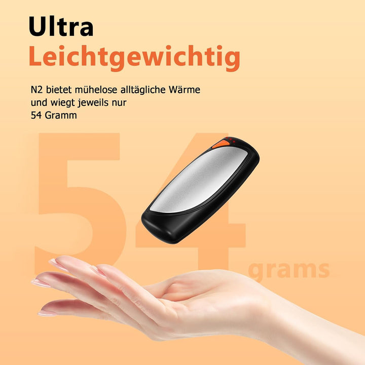COTOP Handwärmer Elektrisch, 2er Set Taschenwärmer Wiederverwendbar mit Ladecase, 14.000 mAh Akku Au