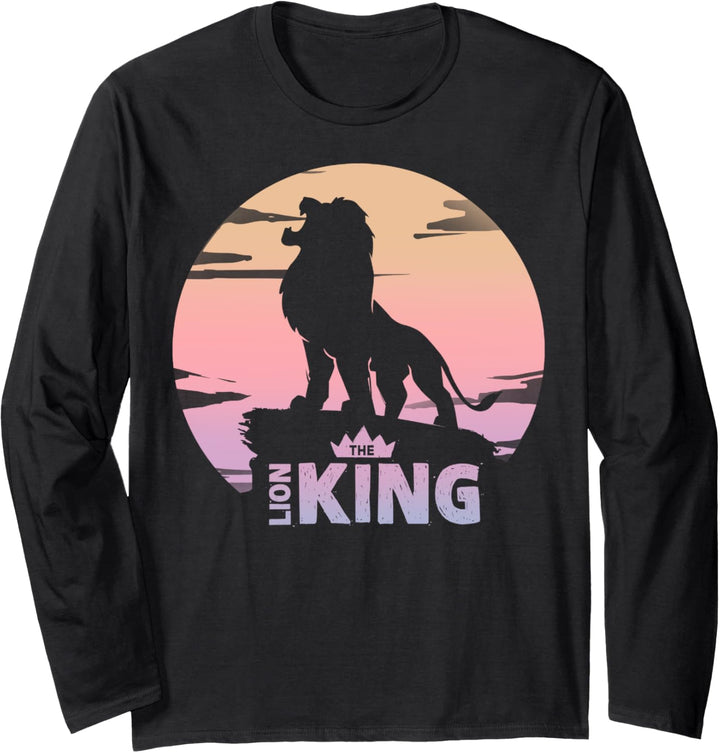 Disney The Lion King Live Action Simba Sunset Silhouette Langarmshirt