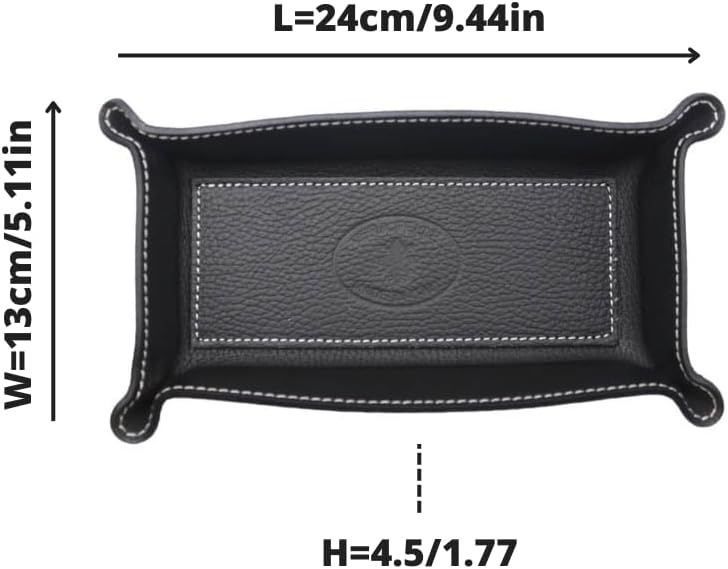 Taschenleerer Leder - Vide Poche - Ledertablett Organizer, Praktische rechteckig Aufbewahrungsbox fü