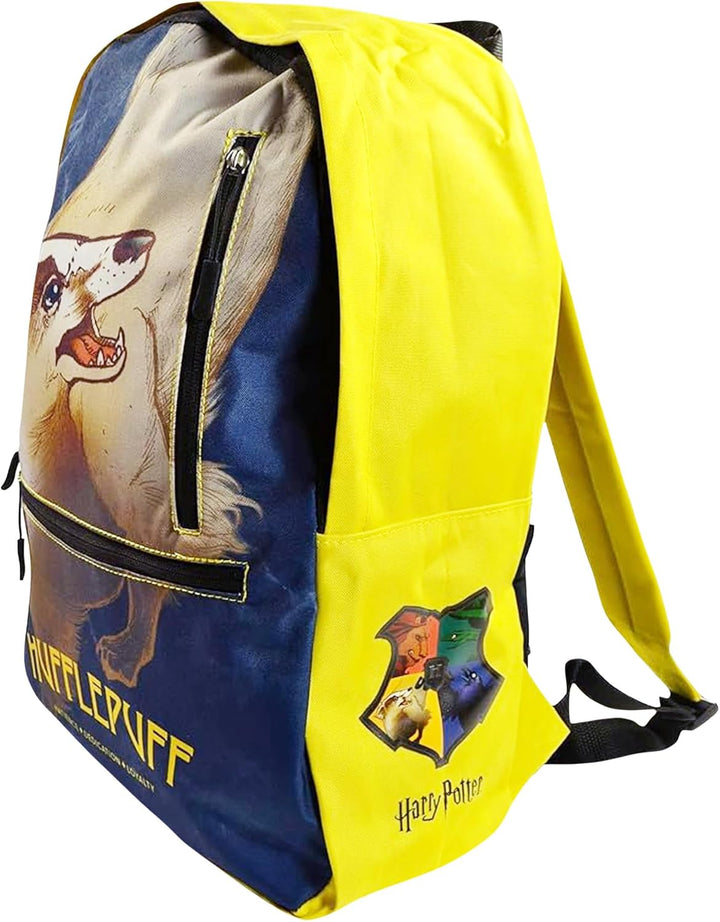 Harry Potter Rucksack (Hufflepuff Design) 30cm x 40cm x 12cm - Offizielles Lizenzprodukt