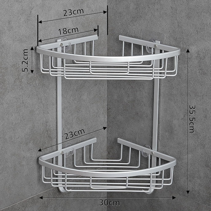 GRICOL Duschablage Ohne Bohren Duschregal Metall Eckablage Duschkorb Rostfrei Dusche Ablage Badezimm