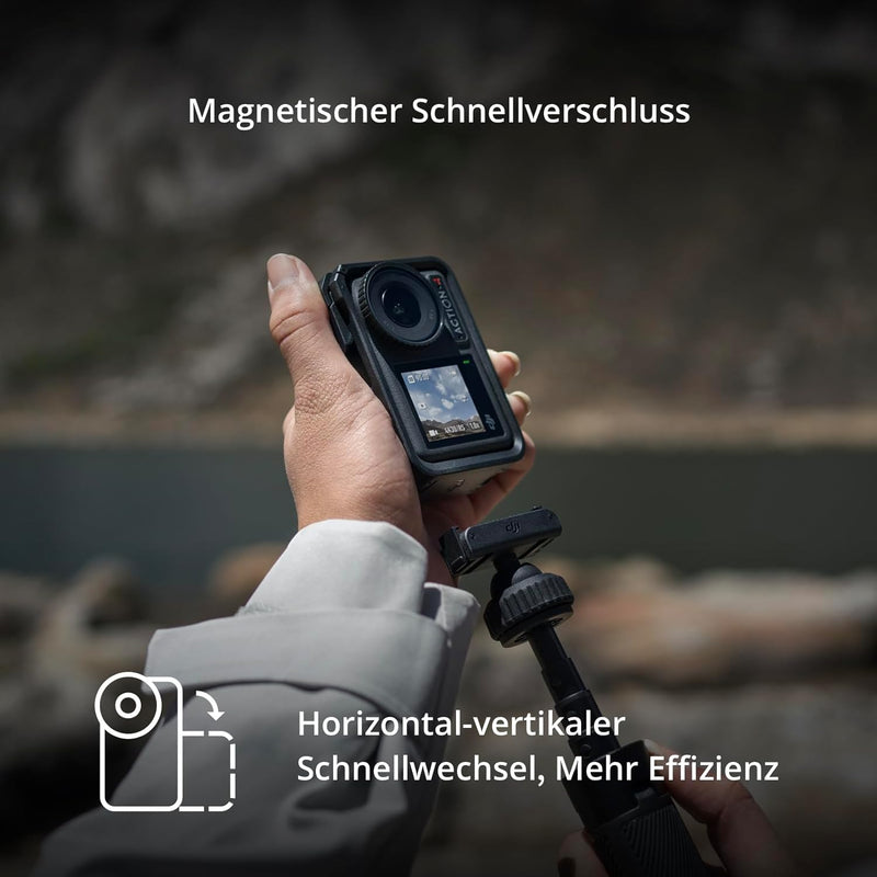 DJI Osmo Action 4 Standard-Combo – 4K/120fps wasserdichte Action-Kamera mit einem 1/1,3-Zoll-Sensor,