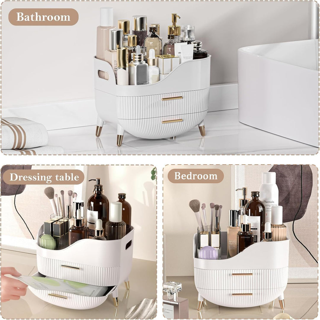Makeup-Organizer mit Schubladen, Grosse Kosmetik-Aufbewahrung für Schminktisch, Kosmetik-Vitrine mit