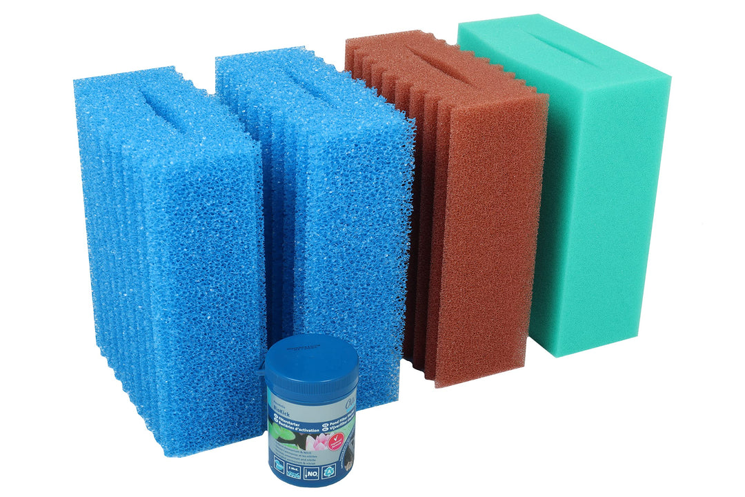Wacredo Ersatzschwamm Set + Filterstarter für Oase Biotec 5.1 Teichfilter Filterschwämme Filter Filt