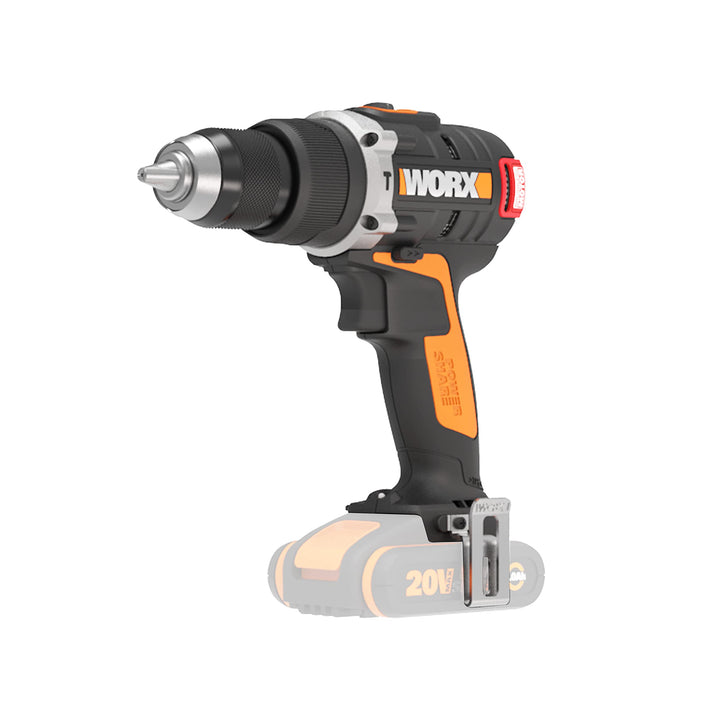 WORX WX373.9 Akku Schlagbohrschrauber – Bürstenloser Akkuschrauber 20V - 60Nm, 2-Gang-Getriebe &amp; LED