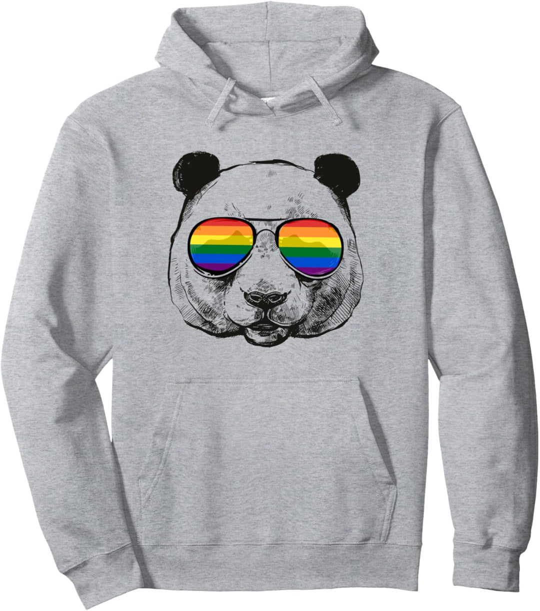 LGBT Gay Pride Regenbogen Flagge Rainbow Panda Bär LGBTQ Pullover Hoodie