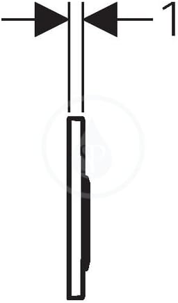 Geberit 115085KM1 Abdeckplatte Omega 20 115.085.KM.1 2-Mengenspülung Hochglanz verchromt/schwarz