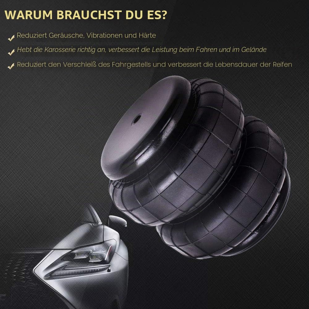 maXpeedingrods Stossdämpfer Luftfederung Luftbalg Air Spring Standard 2500 Pound rechts links hinten