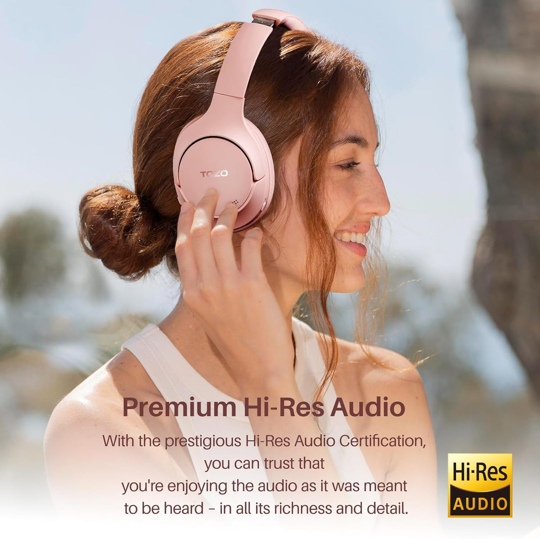 TOZO HT2 Over Ear Kopfhörer Bluetooth,Hybrid Active Noise Cancelling Kopfhörer,Kopfhörer Kabellos Bl