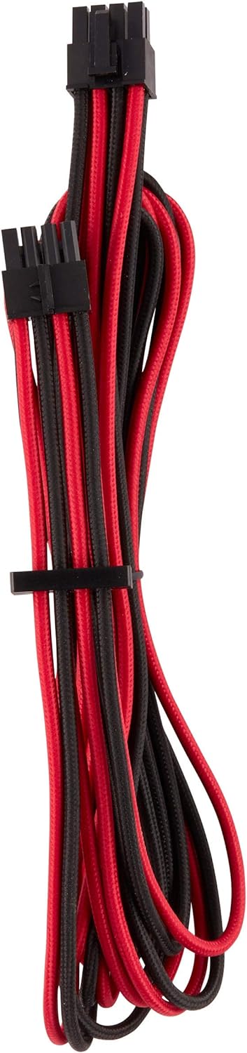 Corsair Premium Sleeved Netzteil Starter-Kabel-Set Typ4 (Generation 4-Serie) Rot/Schwarz Starter-Set