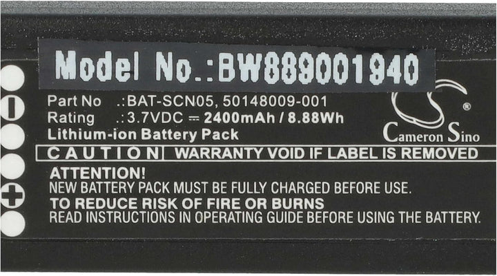 vhbw Akku Ersatz für Honeywell 50148009-001, BAT-SCN05 für Barcodescanner POS (2400 mAh, 3,7 V, Li-I