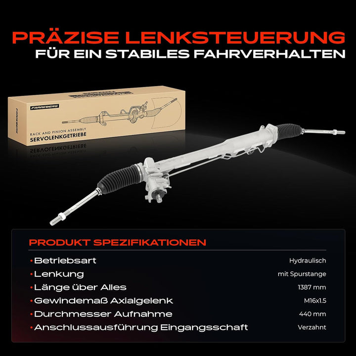 Frankberg Lenkgetriebe Servolenkgetriebe Hydraulisch für Linkslenker Kompatibel mit A.m.a.r.o.k 2HA