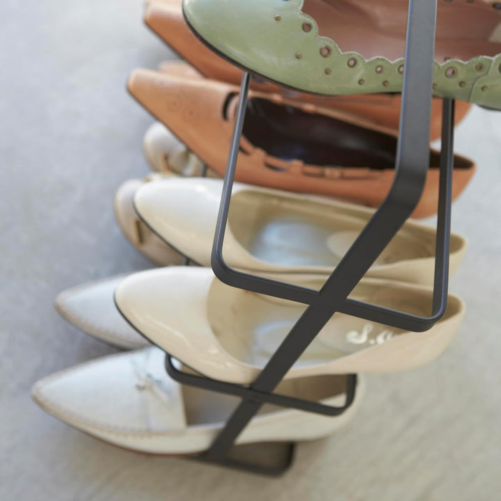 Shoe Rack Wide - Tower - black Schwarz, Schwarz