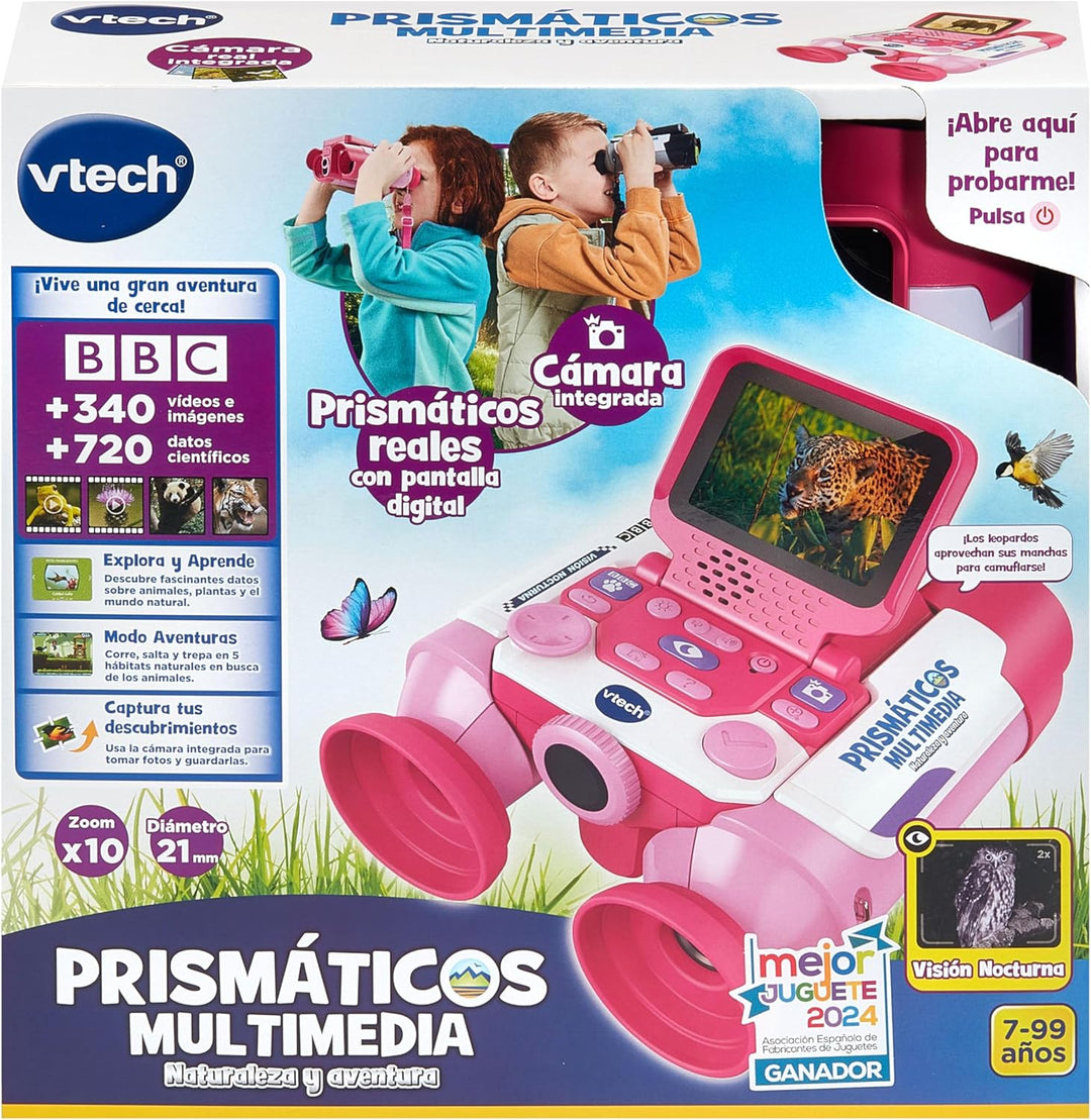 VTech - Multimedia-Fernglas Natur und Abenteuer, Fernglas für Kinder mit Kamera, Fotos und Videos, N