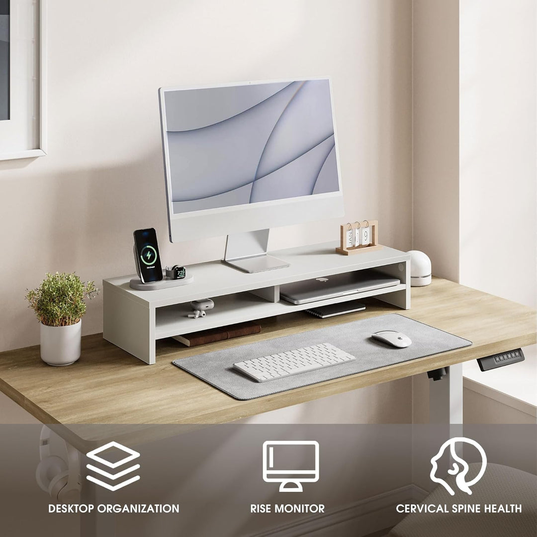 Fenge Dual Monitorständer Riser 2 Etagen Bildschirmständer für Computer PC Laptop Drucker TV, Schrei