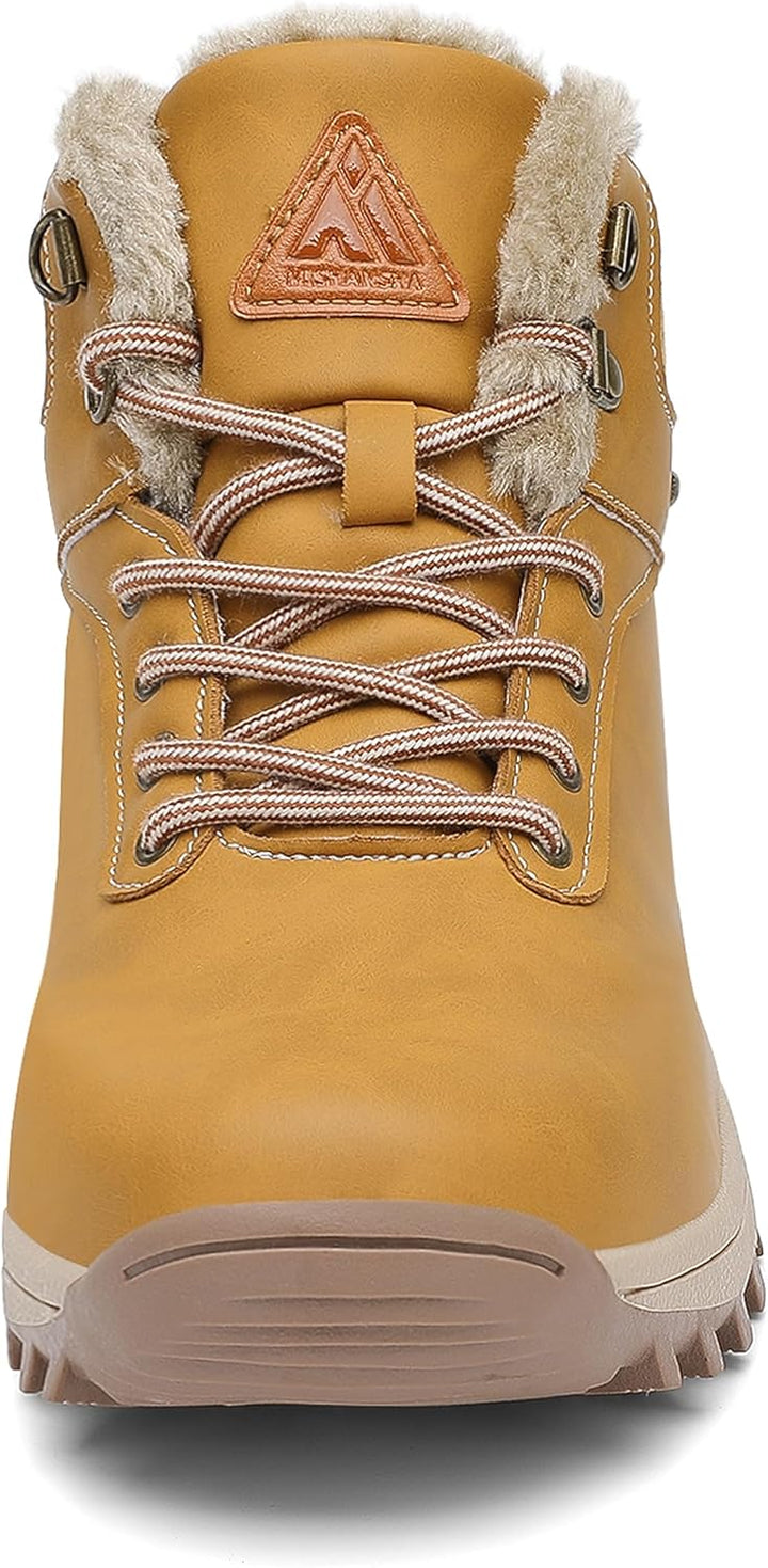 Mishansha Unisex Winterschuhe Winterstiefel mit Warm Gefüttert, Gr. 36-48 44 EU Buttergelb, 44 EU Bu
