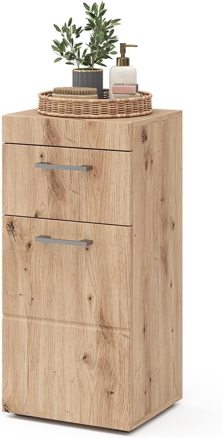 Vicco Midischrank Luna, Eiche, 37 x 79 cm Eiche Midischrank, Eiche Midischrank
