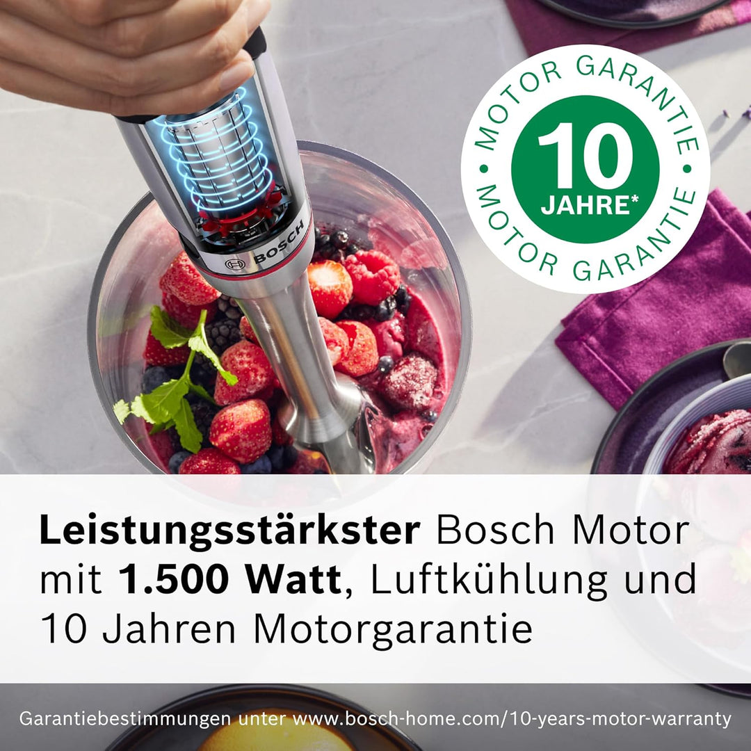 Bosch Stabmixer, Mixbecher, Universalzerkleinerer, Doppelschneebesen, Edelstahl Klingen, spülmaschin