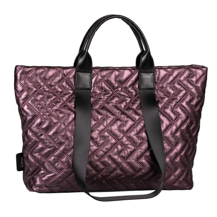 camel active Damen Gabor Bags Haley Shopper Umhängetasche Reissverschluss Gross Silber, Lila