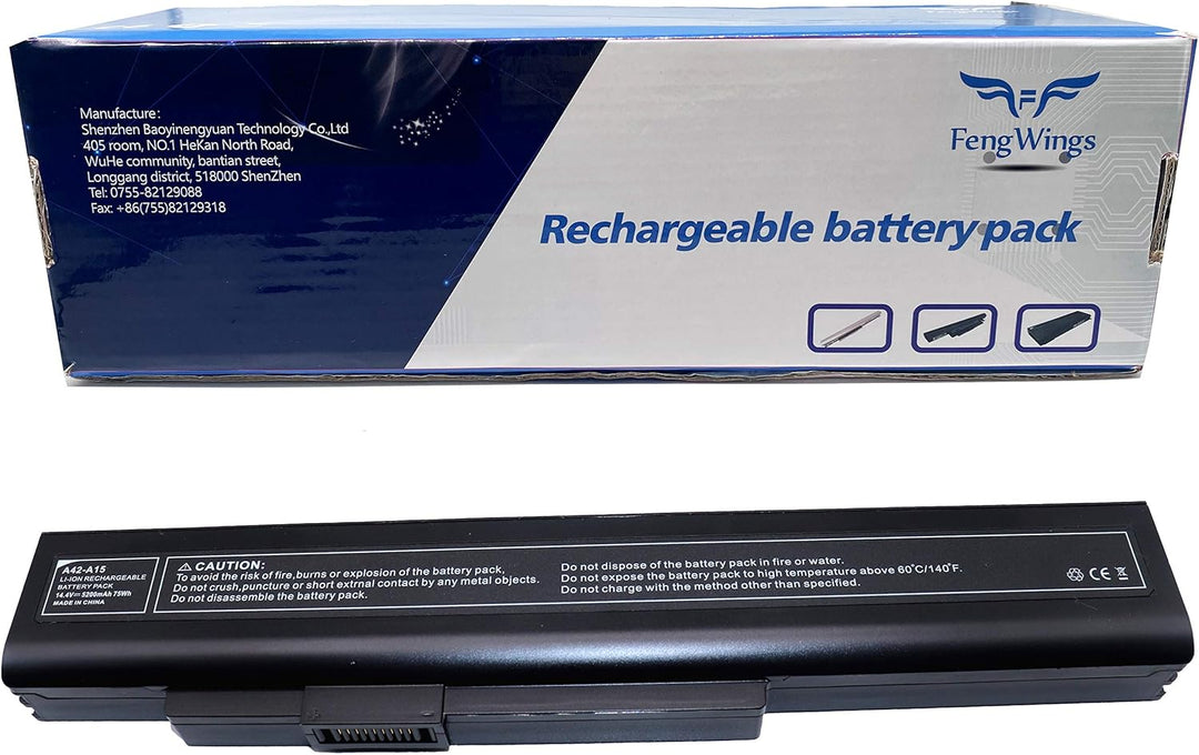 FengWings® Akku A42-A15, 14.4V 4400mAh Akku Ersetzen für Medion akoya P7818 E7220 E7222 E6222 E7219