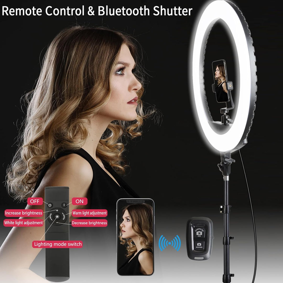 21-Zoll-LED-Ringlicht mit Stativständer, Video-Ringlicht für Selfie-Fotografie Vlog-Aufzeichnung Kon