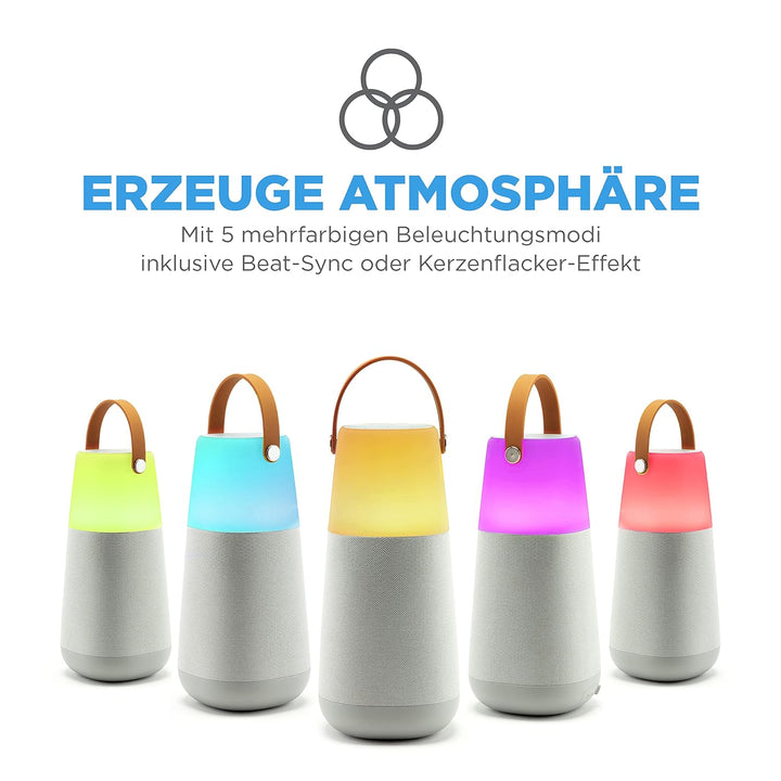 ION Audio Bright Max – Tragbarer, wasserfester 360° Bluetooth-Lautsprecher mit Beleuchtung, atmosphä