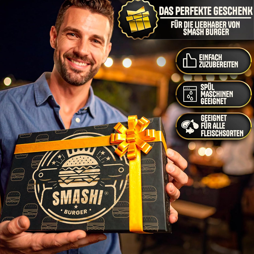 SMASHI® Smash Burger Set Professionell aus Edelstahl 304 – EU-Zertifiziert für Lebensmittelkontakt |
