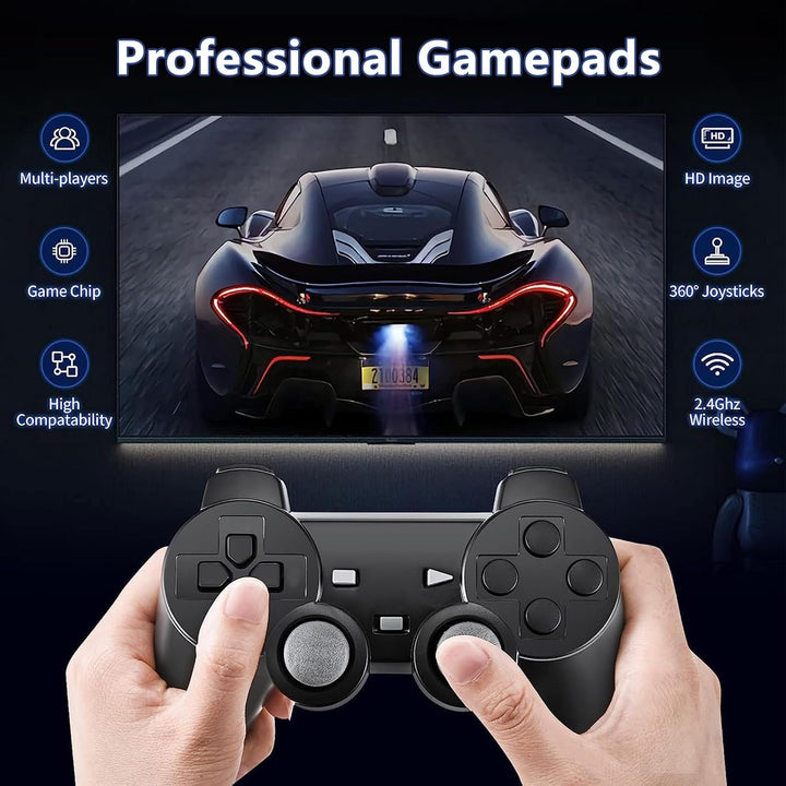 Whatsko Retro Konsole Game Stick mit 2 Wireless Game Controllern, Plug and Play Spielkonsole Videosp