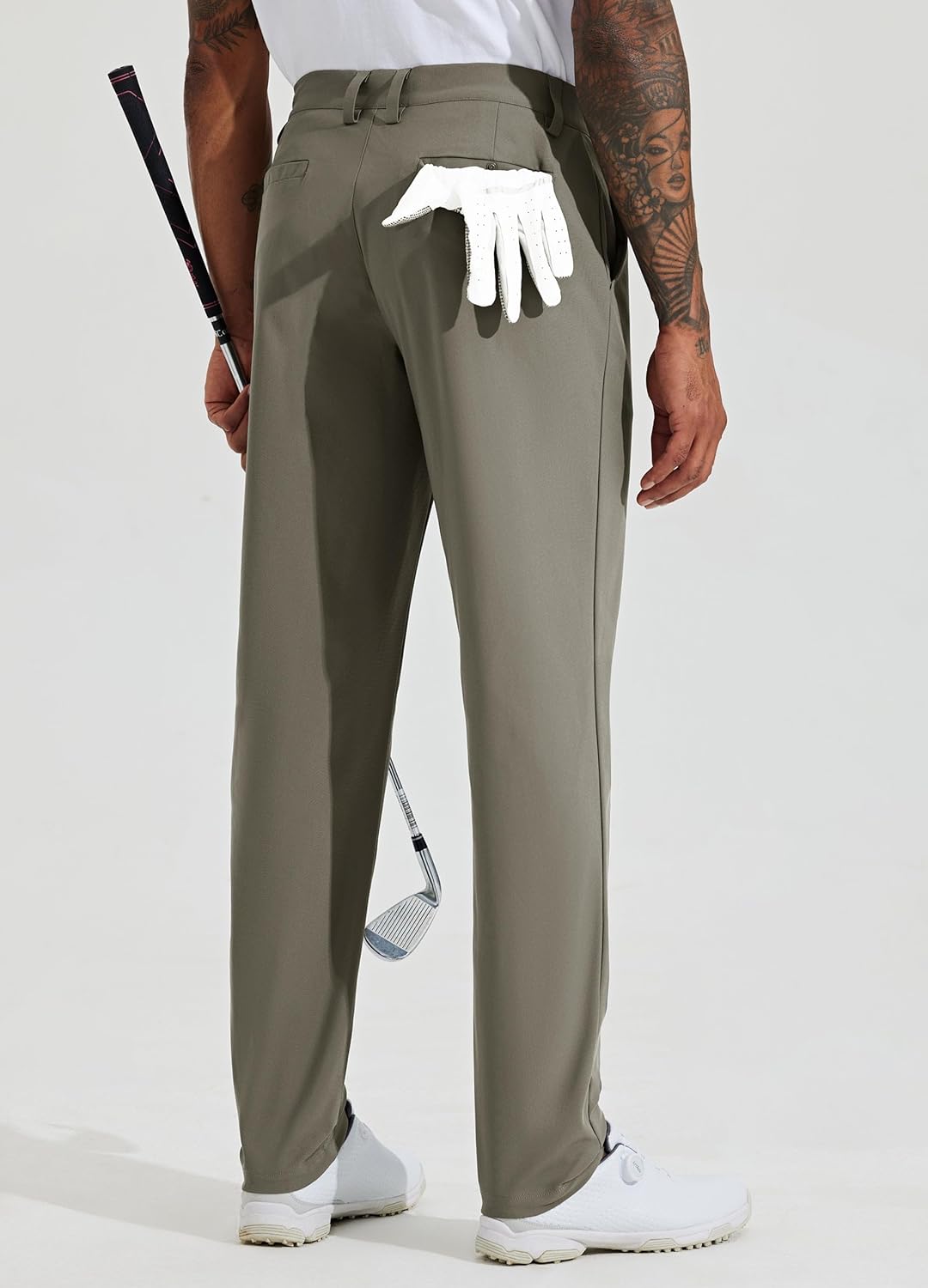WILLIT Herren Golfhose Stretch Kleid Hose Slim Fit Schnelltrockner Casual Arbeitshose Stretchhose La